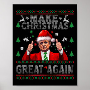 Funny Trump Dance Merry Christmas Ugly Xmas Sweate Poster