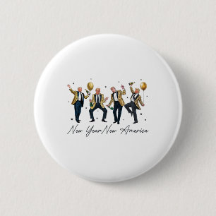 Funny Trump Dance New Year Eve Trump New Year New 6 Cm Round Badge