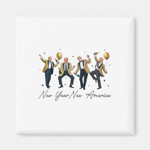 Funny Trump Dance New Year Eve Trump New Year New Magnet