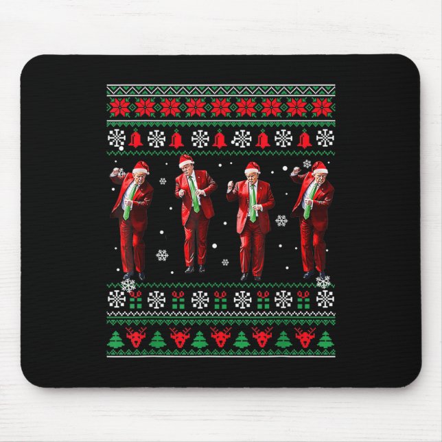 Funny Trump Dance Santa Claus Christmas Xmas Pajam Mouse Mat (Front)