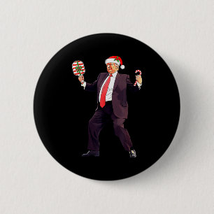Funny Trump Dance Santa Claus Christmas Xmas Pickl 6 Cm Round Badge