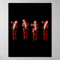 Funny Trump Dance Santa Claus Christmas Xmas