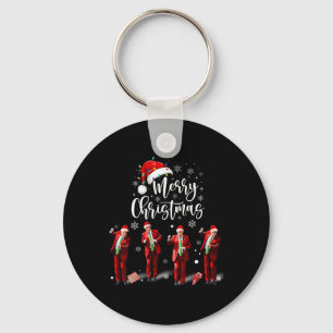 Funny Trump Dance Santa Claus Merry Christmas  Key Ring