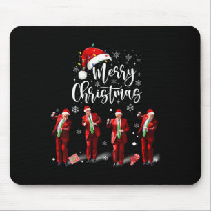 Funny Trump Dance Santa Claus Merry Christmas Mouse Mat