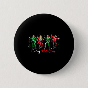 Funny Trump Dance Santa Claus Merry Christmas Paja 6 Cm Round Badge