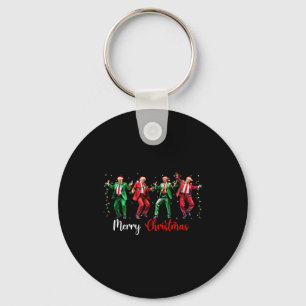 Funny Trump Dance Santa Claus Merry Christmas Paja Key Ring