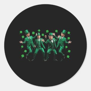 Funny Trump Dance St. Patricks Day Pyjamas Ymca Tr Classic Round Sticker