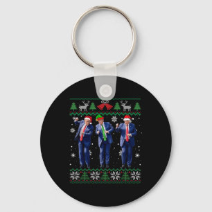 Funny Trump Dance Xmas President 47 Usa Christmas Key Ring