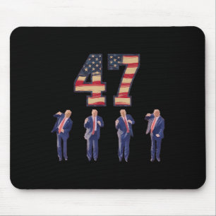 Funny Trump Dancing America 47 Trump Dance Men Wom Mouse Mat