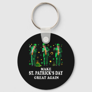 Funny Trump Dancing Make St. Patricks Day Great Ag Key Ring