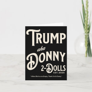 Funny Trump Donny Two Dolls 2 Dolls At Christmas T Card