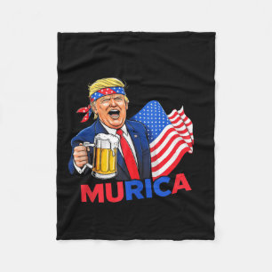 Funny Trump Drink Beer Tees Make Christmas 2024 Gr Fleece Blanket