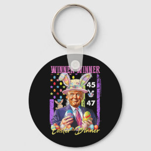 Funny Trump Easter Winner Winner Easter Dinner Rab Key Ring