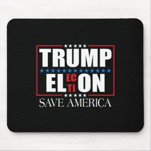 Funny Trump Election Usa Flag Trump Elon Save Amer Mouse Mat