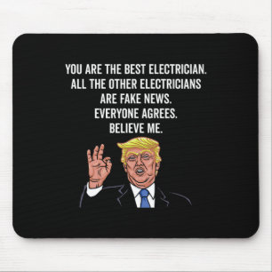 Funny Trump Electrician Lineman  Mouse Mat