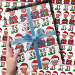 Funny Trump Elf 2024 Make Christmas Great Again Wrapping Paper<br><div class="desc">Funny Trump Elf 2024 Make Christmas Great Again , Replace the face of this elf with your favourite photo (make sure to crop as much to the face as possible and use an app to remove the background) and personalise this funny Christmas Holiday Wrapping Paper with your kid, husband, or...</div>