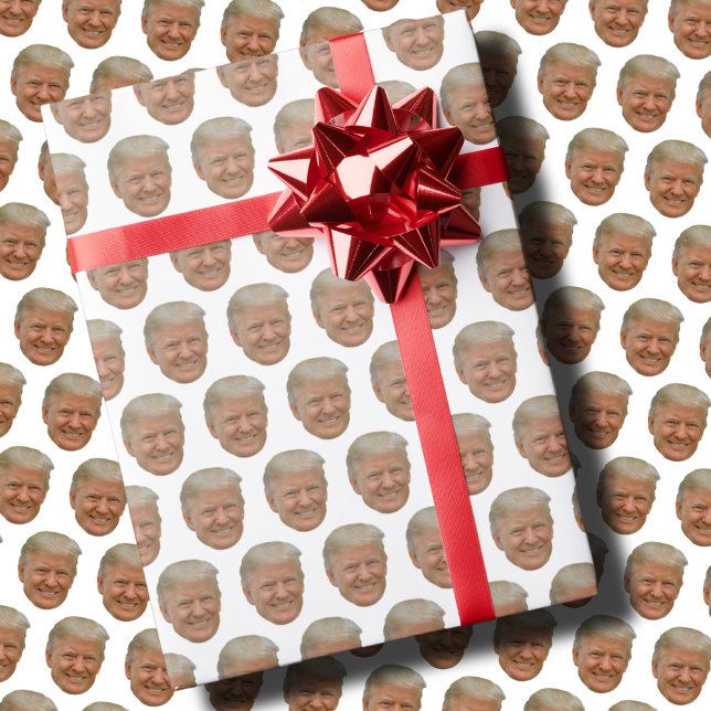 Funny Trump Face  Wrapping Paper (Creator Uploaded)