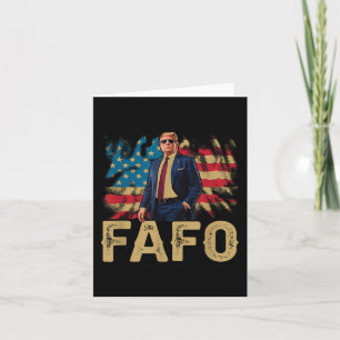 Funny Trump Fafo, Y2k Fafo Trump American Flag Vin Card