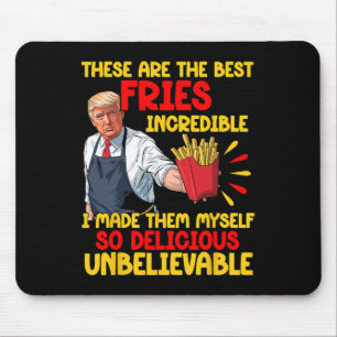 Funny Trump Fast Food Humour Fries Election 2024 B Mouse Mat
