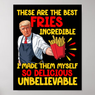 Funny Trump Fast Food Humour Fries Election 2024 B Poster