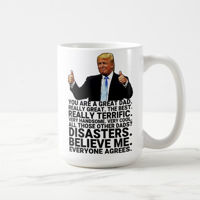 Funny Trump Father Birthday Card Coffee Mug (Right)