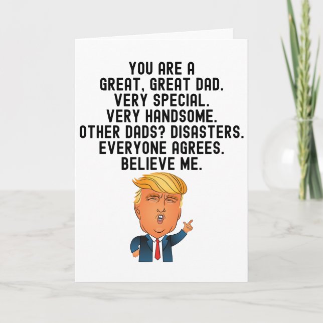 Funny Trump Father Birthday Gift Card (Front)