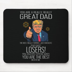 Funny Trump Fathers Day Best Dad Ever For Grandpa Mouse Mat