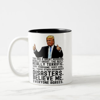 Funny Trump Father's Day Gift For Husband Two-Tone Coffee Mug