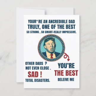 Funny trump father's day gift  postcard