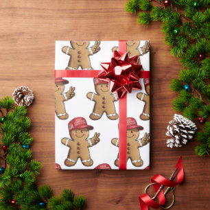 Funny Trump Gingerbread Man Make Christmas Great Wrapping Paper