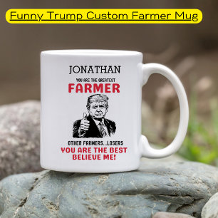 Funny Trump Greatest Farmer Personalised   Coffee Mug