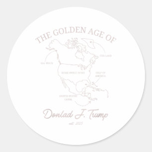 Funny Trump Greenland Panama Canal Canada Mexico G Classic Round Sticker