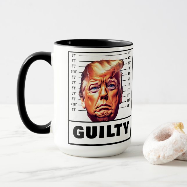 Funny Trump Guilty Mug (With Donut)