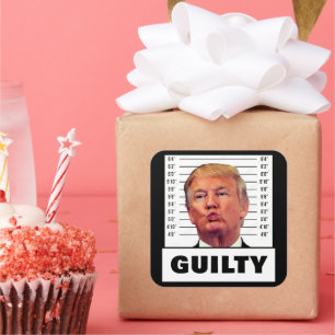 Funny Trump Guilty Square Sticker