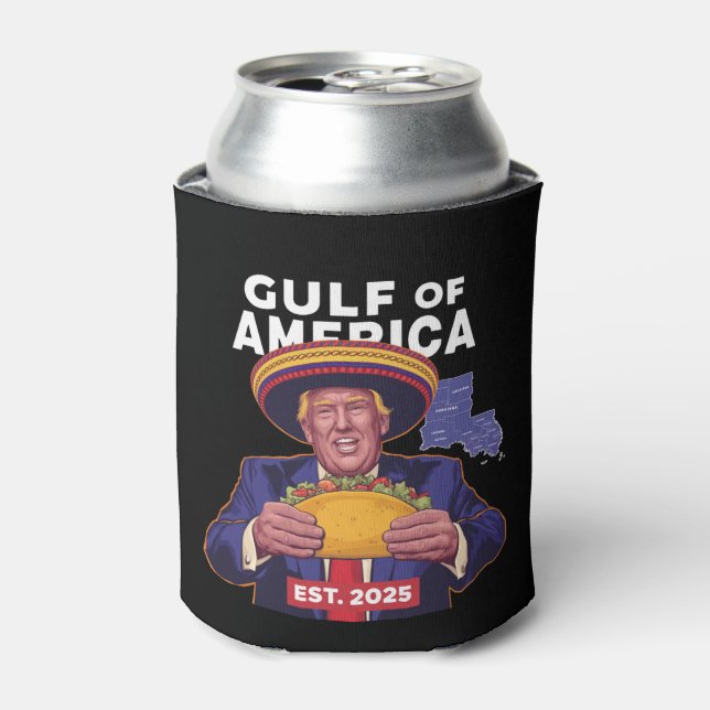 Funny Trump Gulf Of Us America 2025 Trump  Can Cooler (Can Front)