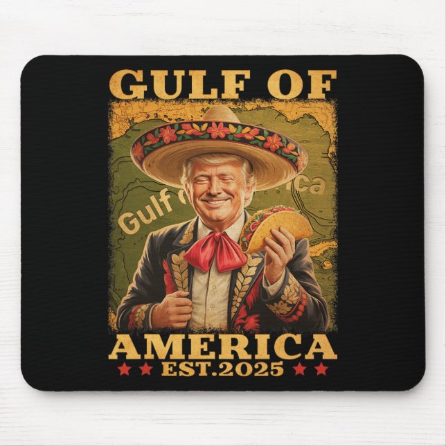 Funny Trump Gulf Of Us America 2025 Trump Merchand Mouse Mat (Front)