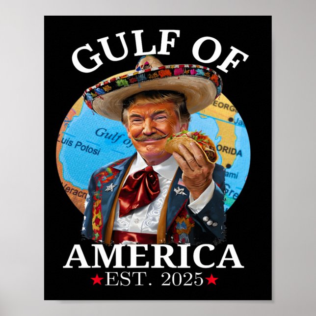 Funny Trump Gulf Of Us America 2025 Trump Merchand Poster (Front)