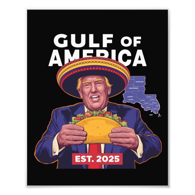 Funny Trump Gulf Of Us America 2025 Trump  Photo Print (Front)
