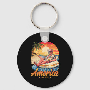 Funny Trump Gulf Of Us America Est 2025 Key Ring