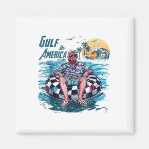 Funny Trump Gulf Of Us America Est 2025  Magnet
