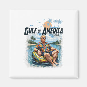 Funny Trump Gulf Of Us America Est 2025  Magnet