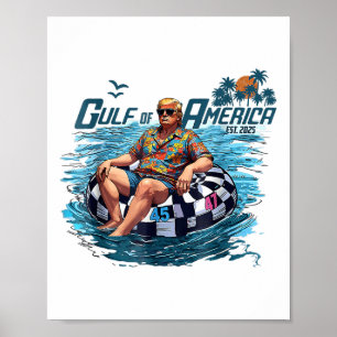 Funny Trump Gulf Of Us America Est 2025  Poster