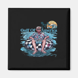 Funny Trump Gulf Of Us America Est 2025 Retro Magnet