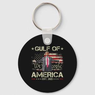 Funny Trump Gulf Of Us America Est 2025 Usa Americ Key Ring