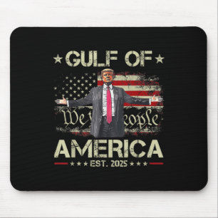 Funny Trump Gulf Of Us America Est 2025 Usa Mouse Mat
