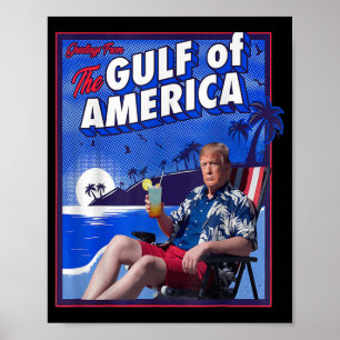 Funny Trump Gulf Of Us America Poster