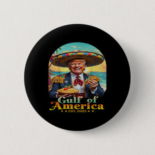 Funny Trump Gulf Of Us America Retro Est 2025 Gulf 6 Cm Round Badge