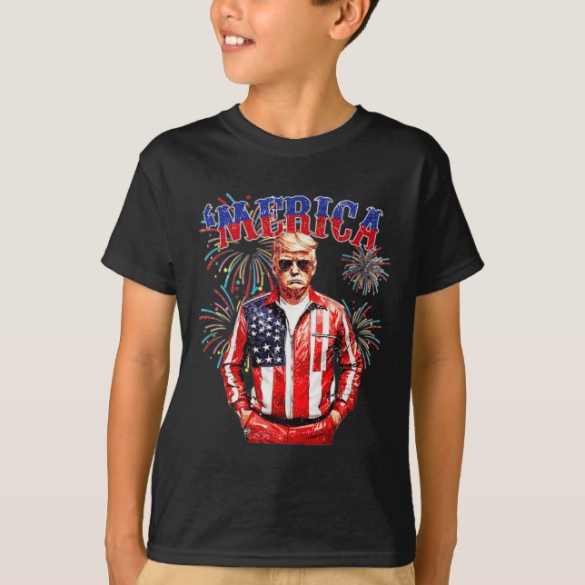 Funny Trump Gulf Of Us merica Trump 4th July Gifts T-Shirt (Front)