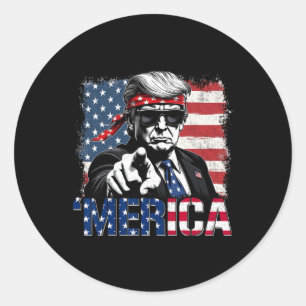 Funny Trump Gulf Of Us merica Trump Apparel Classic Round Sticker