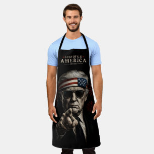 Funny Trump Gulf Of USA America 2025 4th Of July Apron